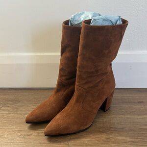 Prada suede ankle boots
